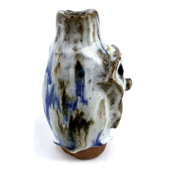 Art Pottery Face Vase Porcelain Ceramic Scream Face Hand Crafted 5.5" - Picture 3 of 7